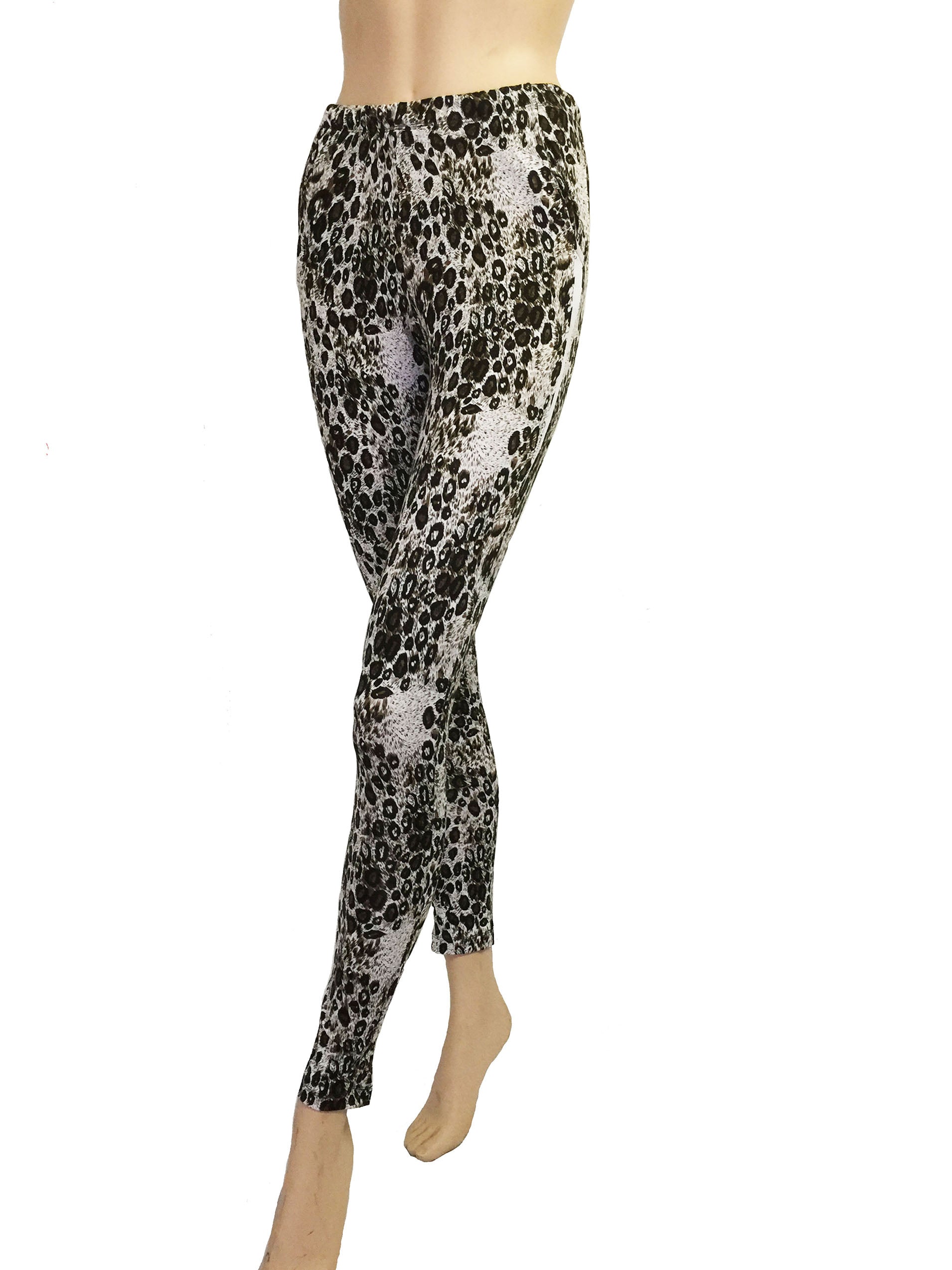 Sebramynstraðar Viscos Lycra leggings
