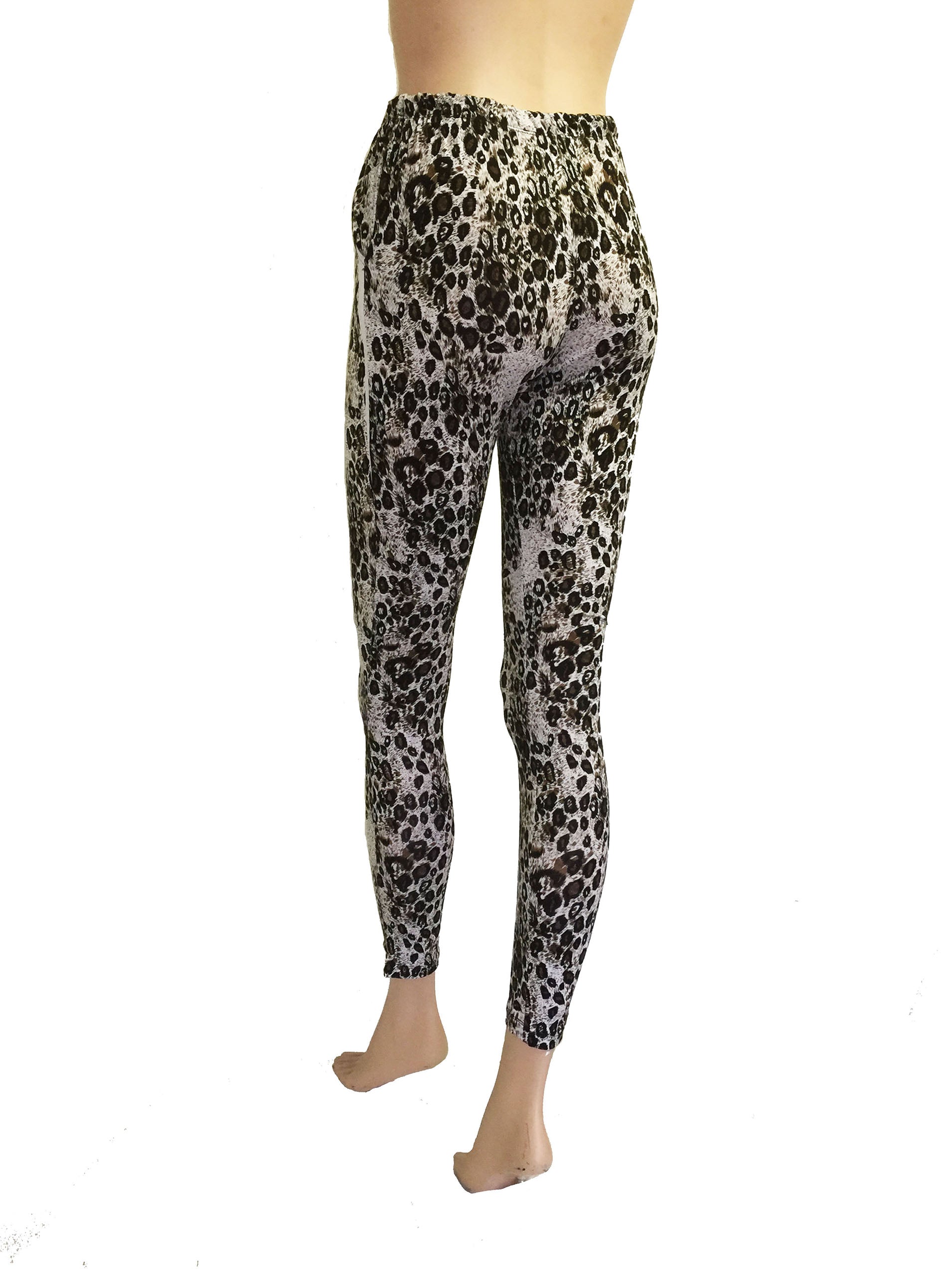 Sebramynstraðar Viscos Lycra leggings