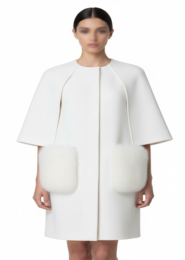 Robe imprimée à fleurs - Col V - Manches mi-longues en élasthanne